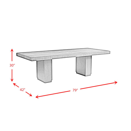  Elements International Donovan DDV100DT Rectangular Standard Height Dining Table IMAGE 9