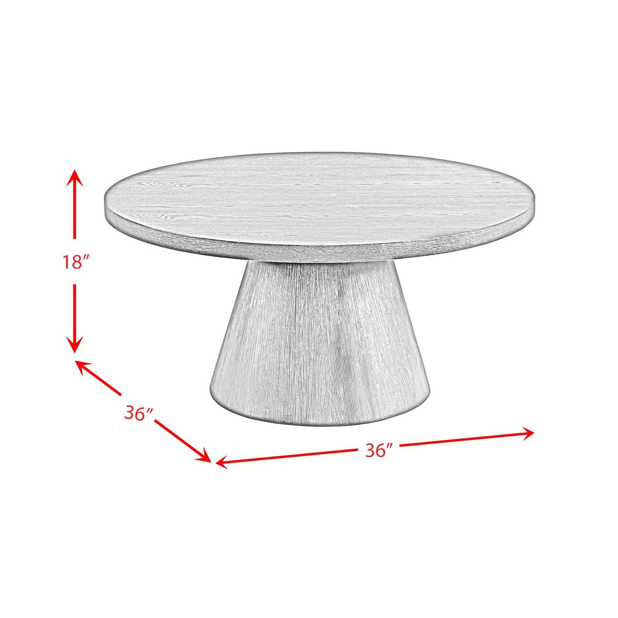  Elements International Portland T-1710-8-CT1 Round Coffee Table IMAGE 8