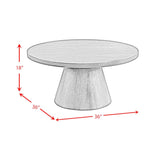  Elements International Portland T-1710-8-CT1 Round Coffee Table IMAGE 8