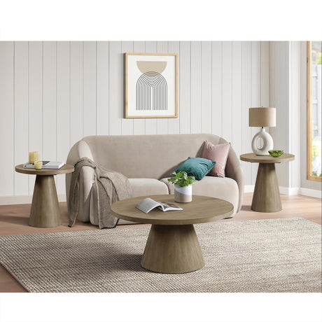  Elements International Portland T-1710-3-CT1 Round Coffee Table IMAGE 3