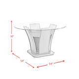  Elements International Dapper DPR300RDTTB Round Dining Table IMAGE 9