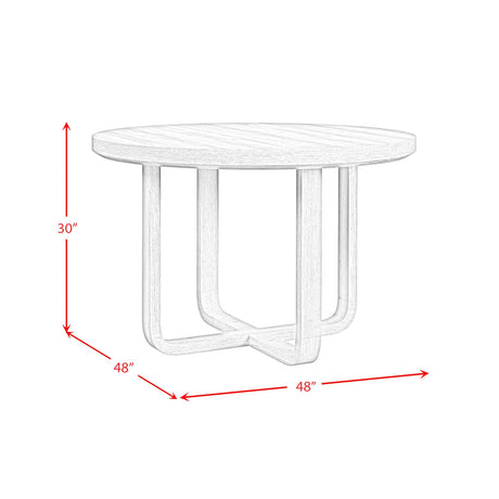  Elements International Ridgemont D-14440-6-RDT Round Dining Table IMAGE 9