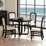  Elements International Ridgemont D-14440-8W-RDT Round Dining Table IMAGE 3
