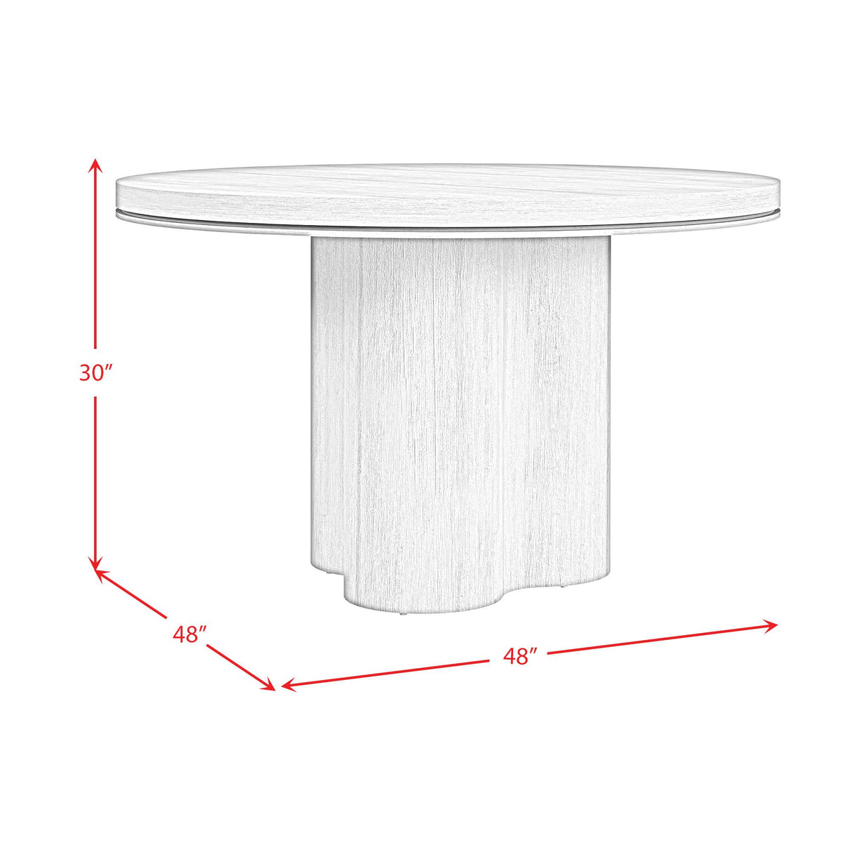  Elements International Rosalie D-16860-8-RDT Round Dining Table IMAGE 7