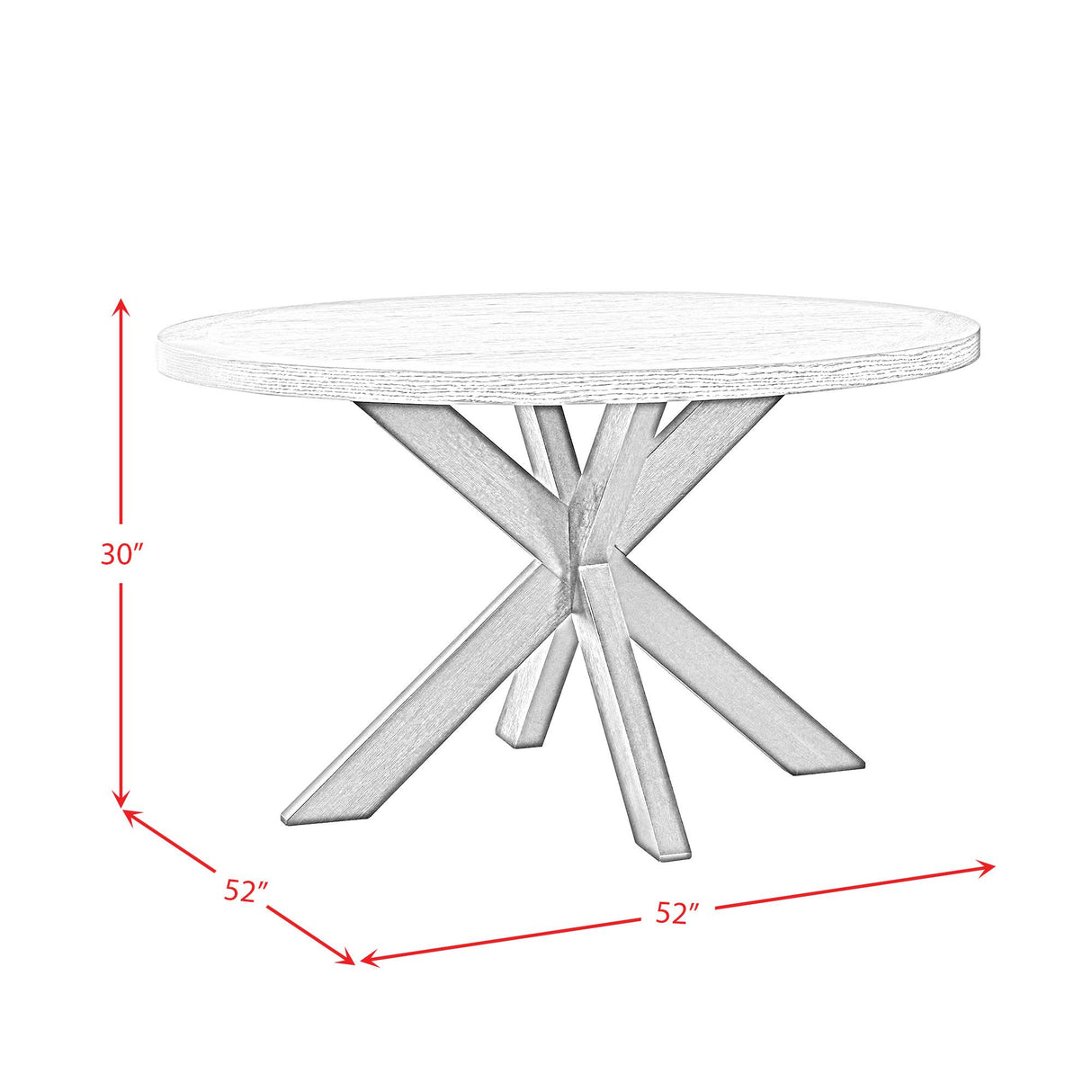  Elements International Axel D-16680-5-RDT Round Dining Table IMAGE 8