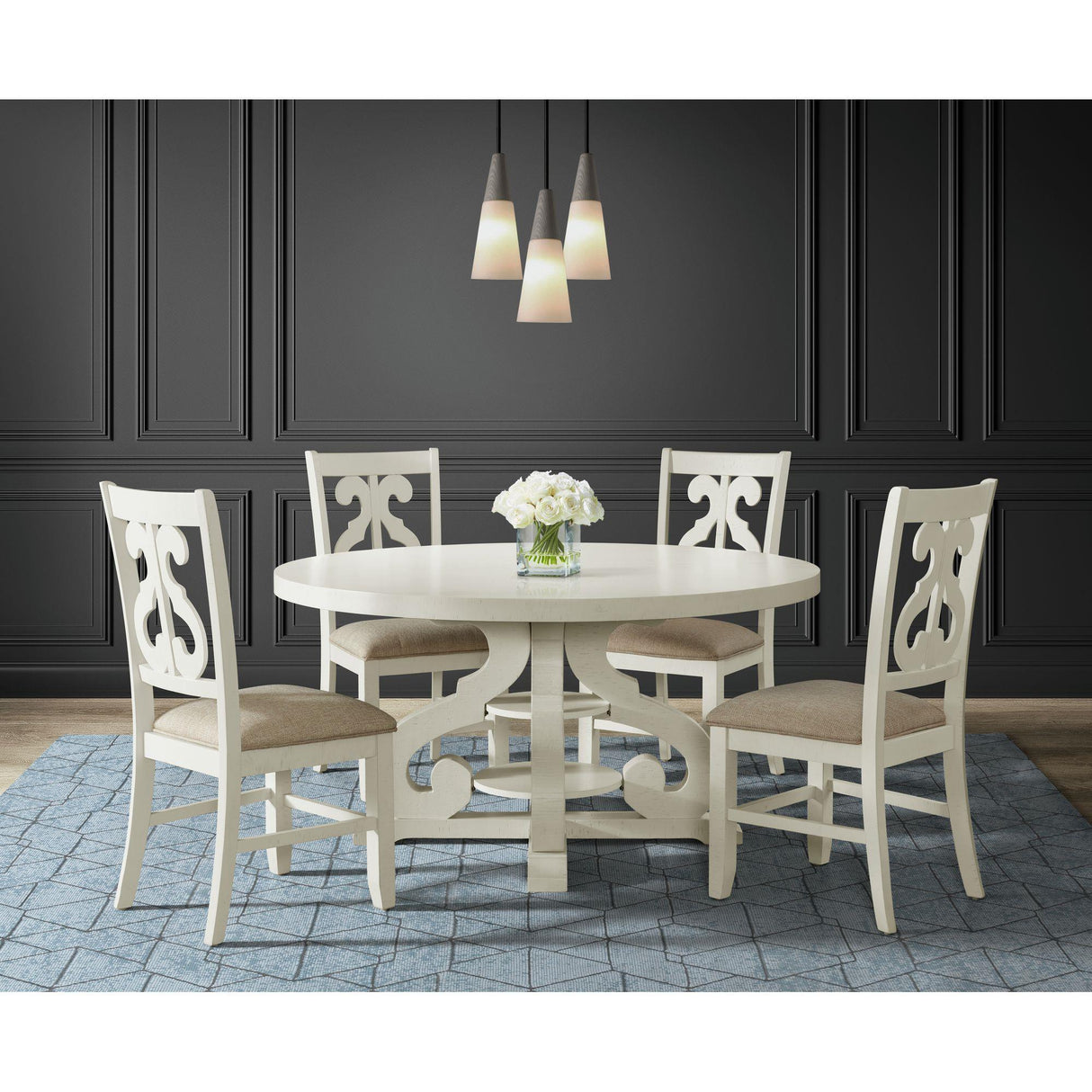  Elements International Stone DST780DT Round Dining Table IMAGE 4