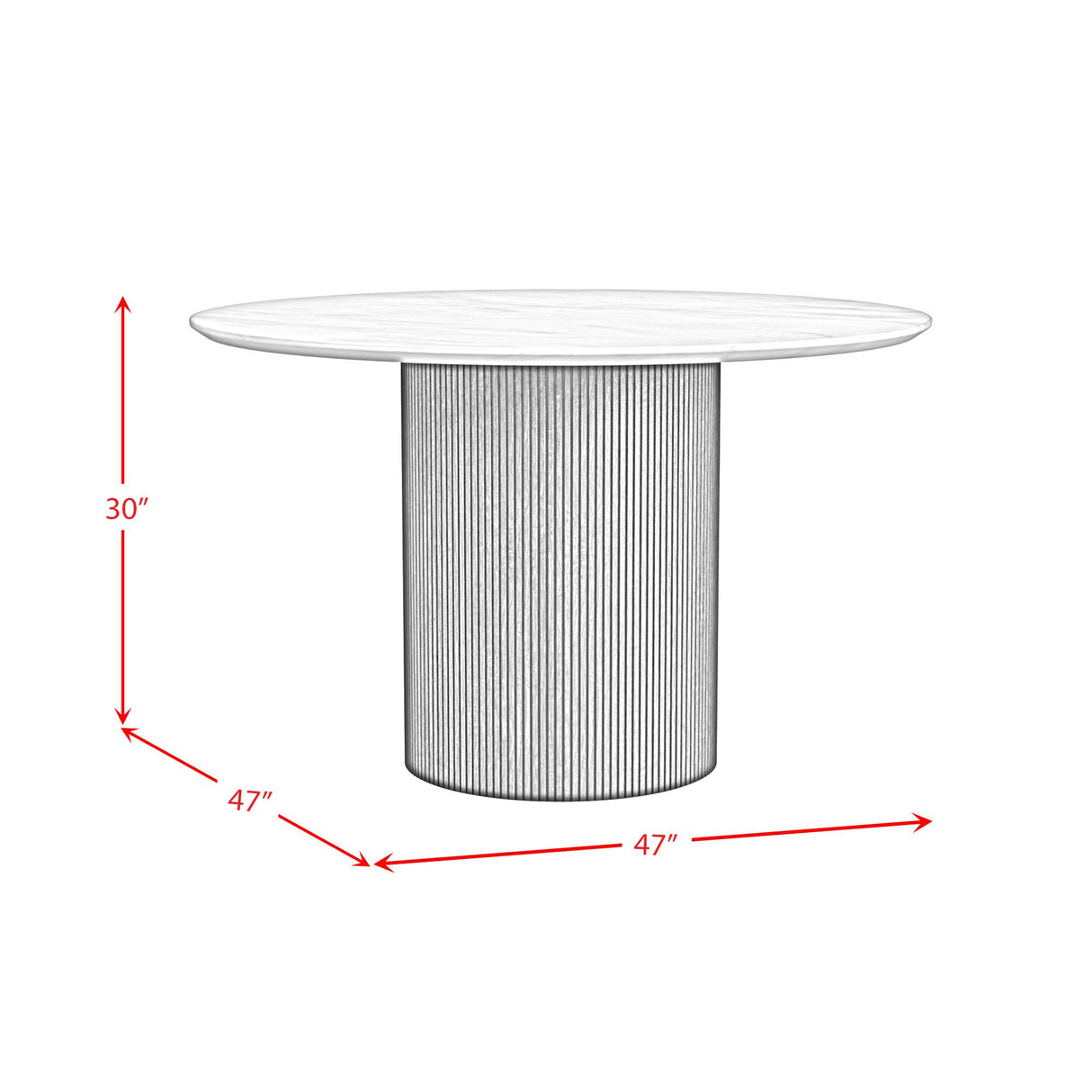  Elements International Sylvie D-16000-5-RDT Round Dining Table IMAGE 8