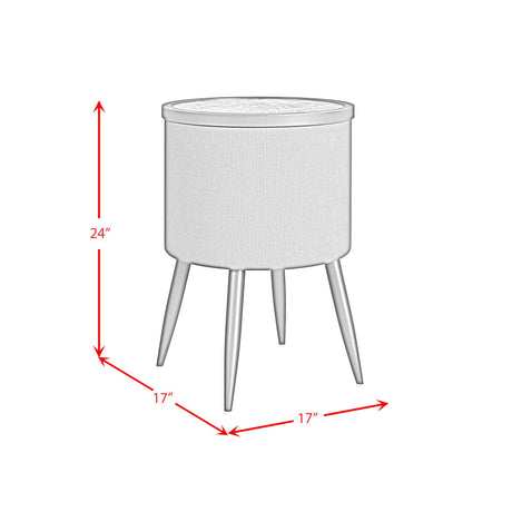  Elements International Halo T-18400-8-RETS Round Smart End Table IMAGE 10