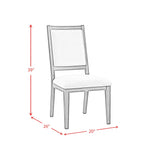  Elements International Versailles Contemporary D-3690-8-SC1 Square Back Dining Chair IMAGE 9