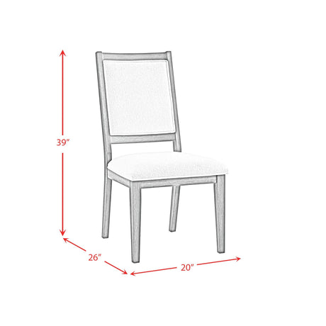  Elements International Versailles Contemporary D-3690-8-SC1 Square Back Dining Chair IMAGE 9