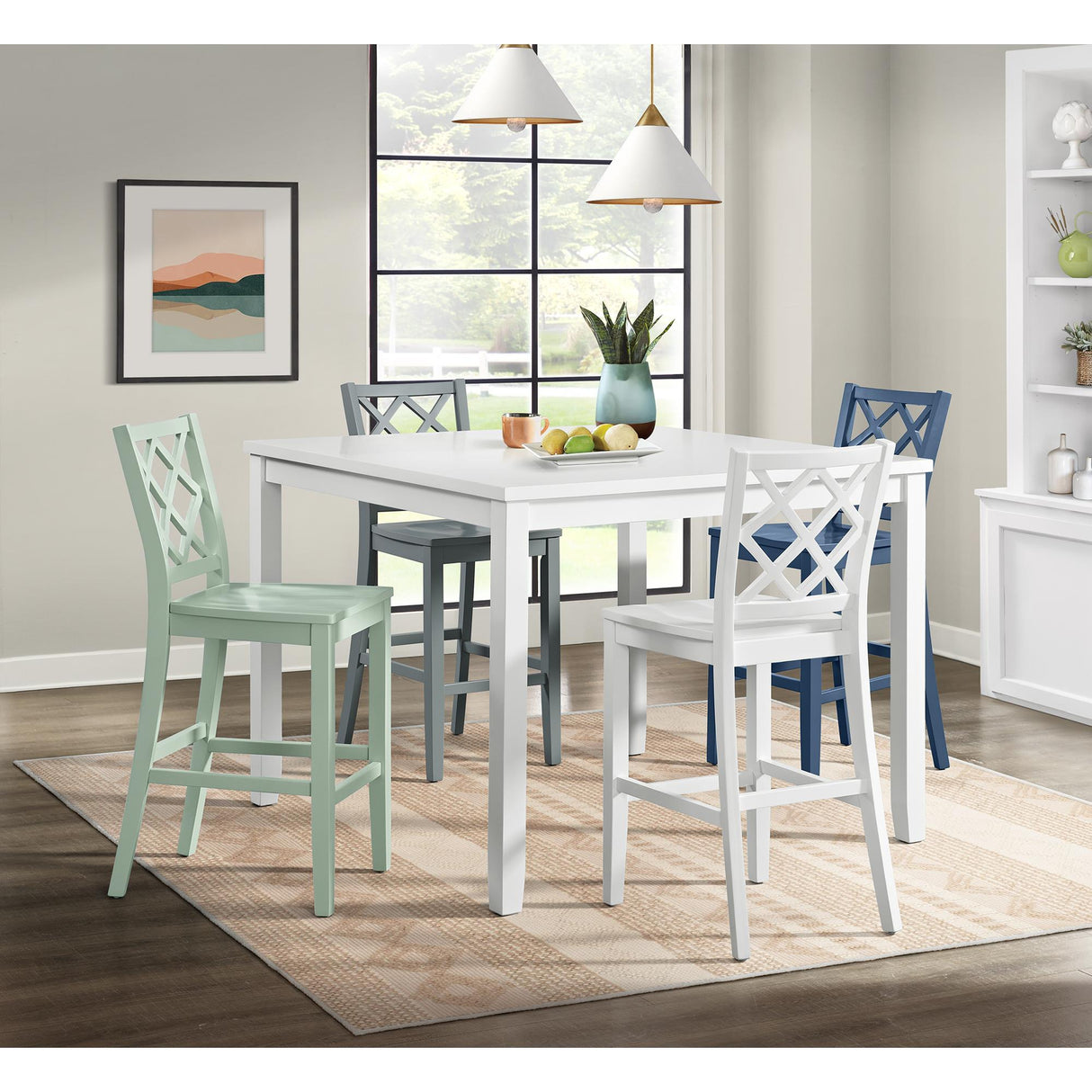 Elements International Kona D-9340-7-SCT Square Counter Table IMAGE 3