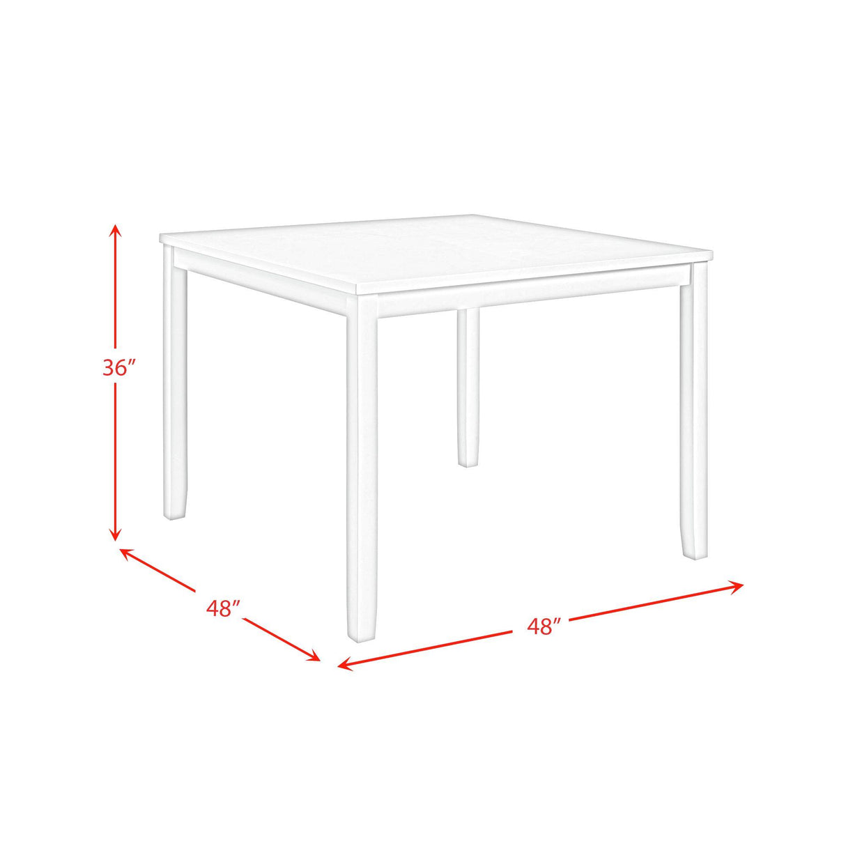  Elements International Kona D-9340-7-SCT Square Counter Table IMAGE 8