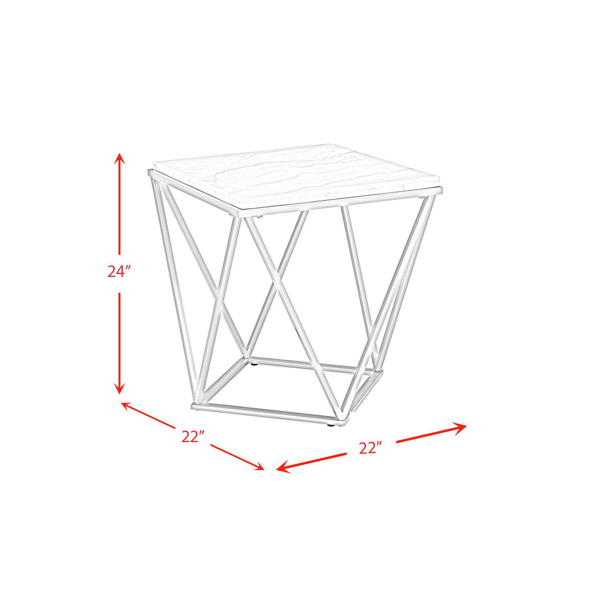  Elements International Riko CRK120ET Square End Table IMAGE 8