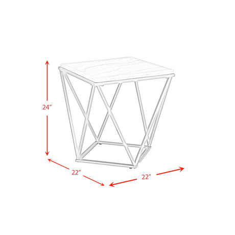  Elements International Riko CRK120ET Square End Table IMAGE 8