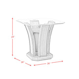  Elements International Dapper TPR350ET Square End Table IMAGE 9