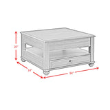 Elements International Wagner T-15740-5-SCT Square Lift-Top Coffee Table IMAGE 11