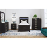  Elements International Tobias B-15990-8-TBL Twin Bed IMAGE 3