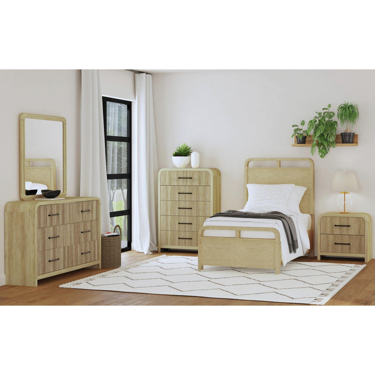  Elements International Ridgemont B-14440-6-TB Twin Panel Bed IMAGE 3