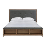  Elements International Jolene JL300KB Upholstery King Bed IMAGE 1