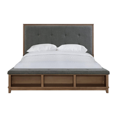  Elements International Jolene JL300KB Upholstery King Bed IMAGE 1