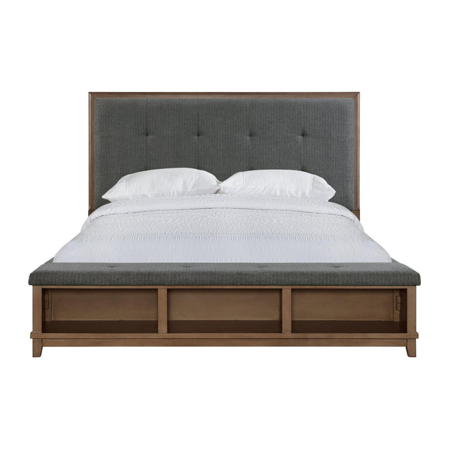  Elements International Jolene JL300KB Upholstery King Bed IMAGE 1