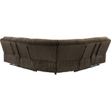  Coaster Furniture Atkinson 601510 Upholstered Reclining Sectional Sofa - Chocolate IMAGE 4