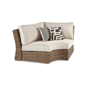  Signature Design by Ashley Beachcroft P791-851 Curved Corner Chair with Cushion IMAGE 1