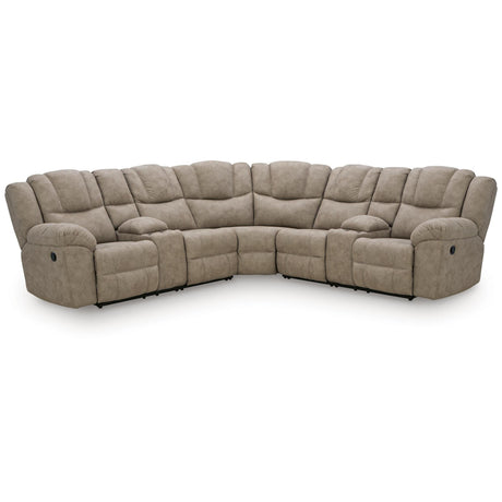  Signature Design by Ashley Pearce-Pike PC69205S3 3 pc Reclining Sectional with Double Console IMAGE 1