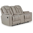  Signature Design by Ashley Elevate Edges PC8330543 Glider Reclining Loveseat with Console IMAGE 1
