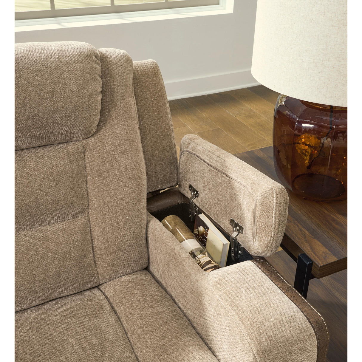  Signature Design by Ashley Mixed Motion PC8350415 Power Reclining Sofa with Adjustable Headrest IMAGE 6