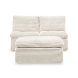  Signature Design by Ashley Fannin PC8430431 2 Armless Chairs with Ottoman IMAGE 2