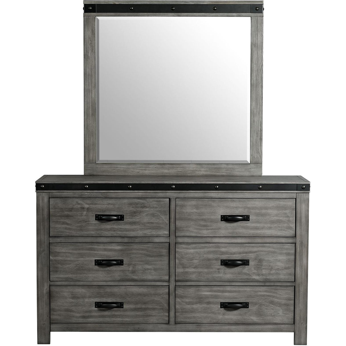  Elements International Wade 6-Drawer Kids Dresser with Mirror WE650DRMR IMAGE 2