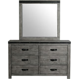  Elements International Wade 6-Drawer Kids Dresser with Mirror WE650DRMR IMAGE 2