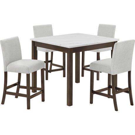  Crown Mark Dinettes 5-Piece 1715SET-BRN IMAGE 1