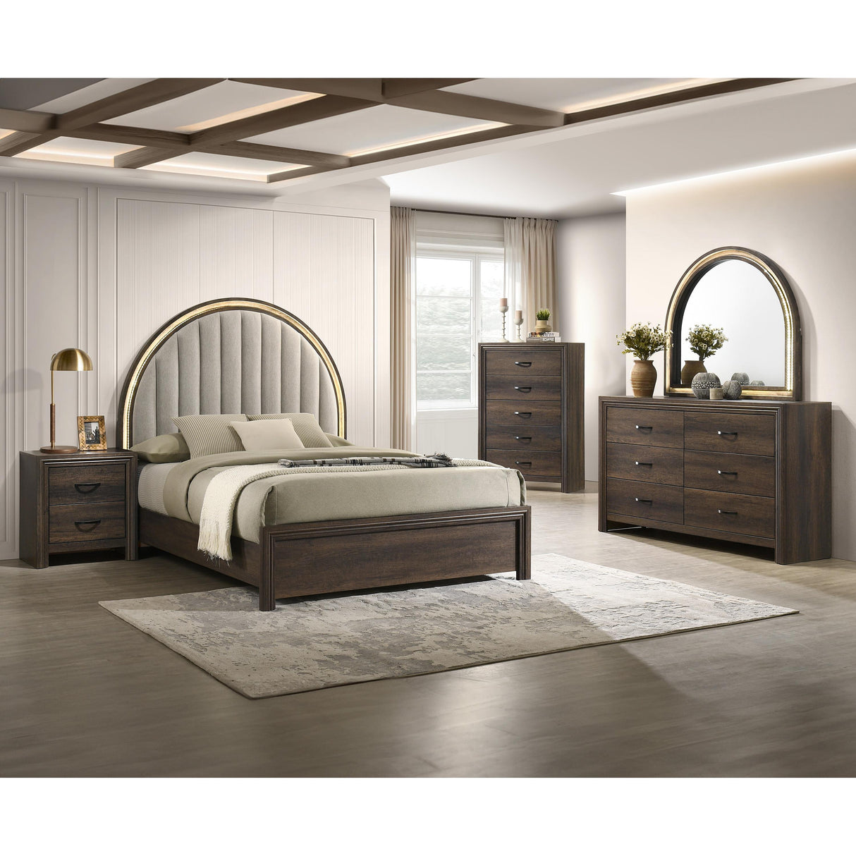  Crown Mark Noreen King Upholstered Panel Bed B9285-K-HBFB/B9285-KQ-RAIL IMAGE 4