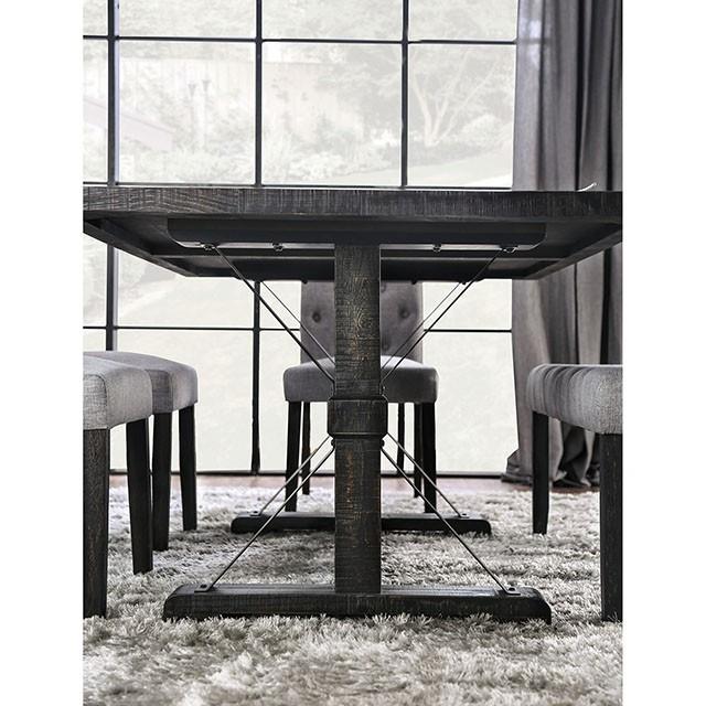  Furniture of America Alfred CM3735T-IV-6PC-BN 6 Pc Dining Table Set with Bench IMAGE 4