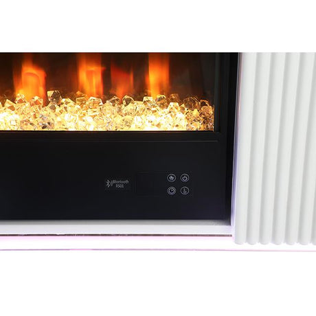  Furniture of America Medea FM-AC8011WH-TV 71" TV Stand with Electric Fire Place IMAGE 3