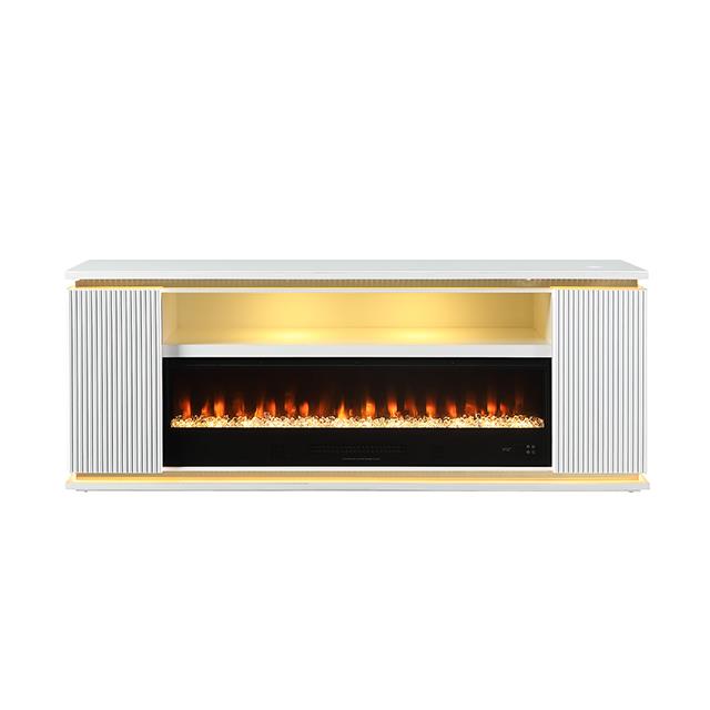  Furniture of America Medea FM-AC8011WH-TV 71" TV Stand with Electric Fire Place IMAGE 9