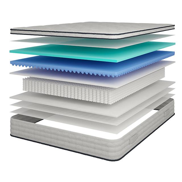  Furniture of America Salvia DM2112-F 12" Full Hybrid Pocket Coil Mattress IMAGE 3