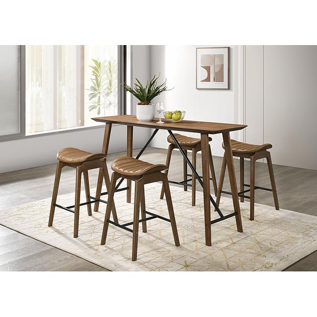  Furniture of America Klamath FM3215WN-PC-2PK Set Of 2 Counter Height Chair IMAGE 2