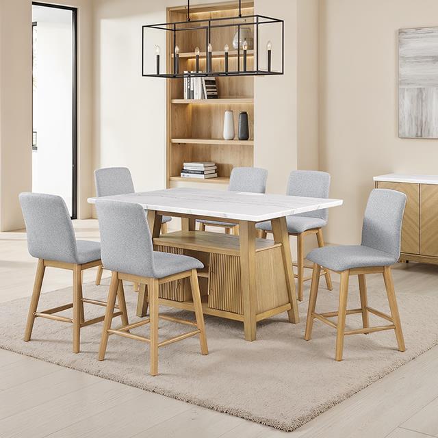  Furniture of America Tangier FM37009NT-PT-TABLE Counter Height Table IMAGE 5