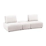  Furniture of America Stavanger FM63001WH-E 2-Seater with Rectangular Ottoman IMAGE 1