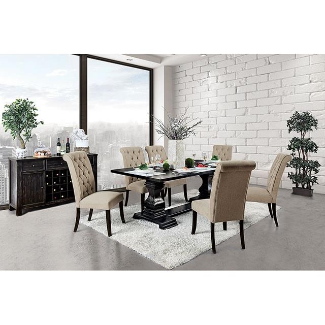  Furniture of America Nerissa CM3840T-7PC-GY 7 Pc Dining Table Set IMAGE 1