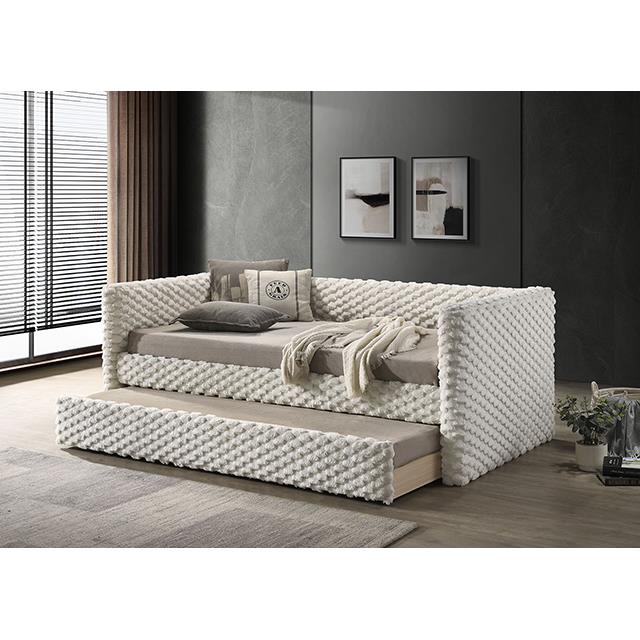  Furniture of America Palmeri FM1201WH-BED Twin Daybed with Trundle IMAGE 2