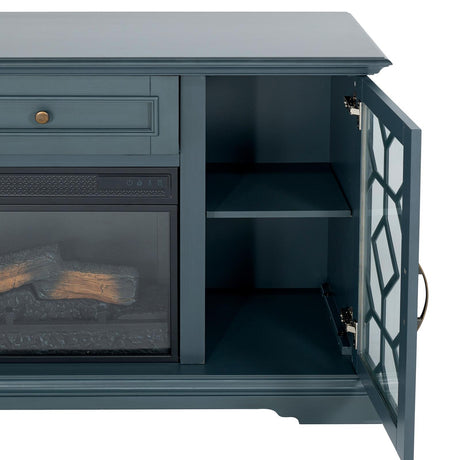  Furniture of America Fidel TM5002 74'' Tv Console with Electric Fireplace IMAGE 4