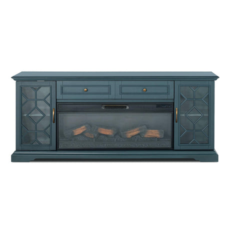  Furniture of America Fidel TM5002 74'' Tv Console with Electric Fireplace IMAGE 5