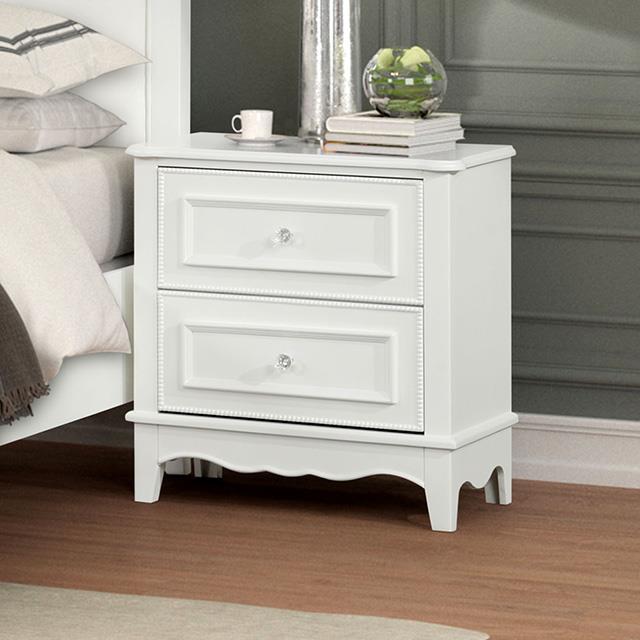  Furniture of America Naucalpan FM7456WH-N Nightstand IMAGE 1