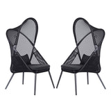  Furniture of America Alverta GM-1014BK-2PK Set Of 2 Foldable Chair IMAGE 2