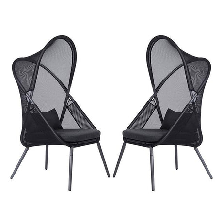  Furniture of America Alverta GM-1014BK-2PK Set Of 2 Foldable Chair IMAGE 2