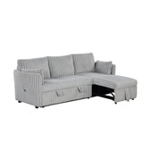  Furniture of America Denholme SL64002GY-SF-PK Sectional with Pull Out IMAGE 2